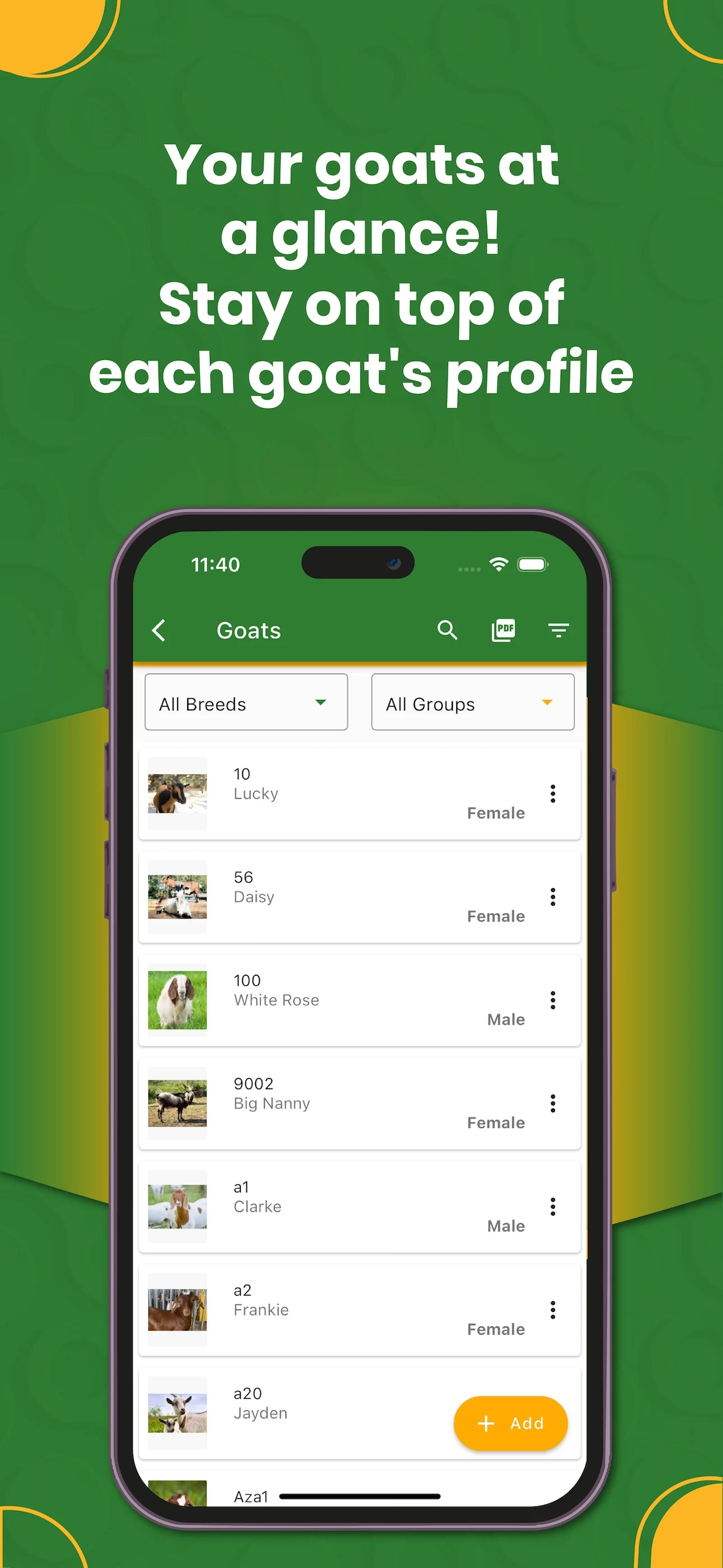 My Goat Manager - Farming app screenshot
