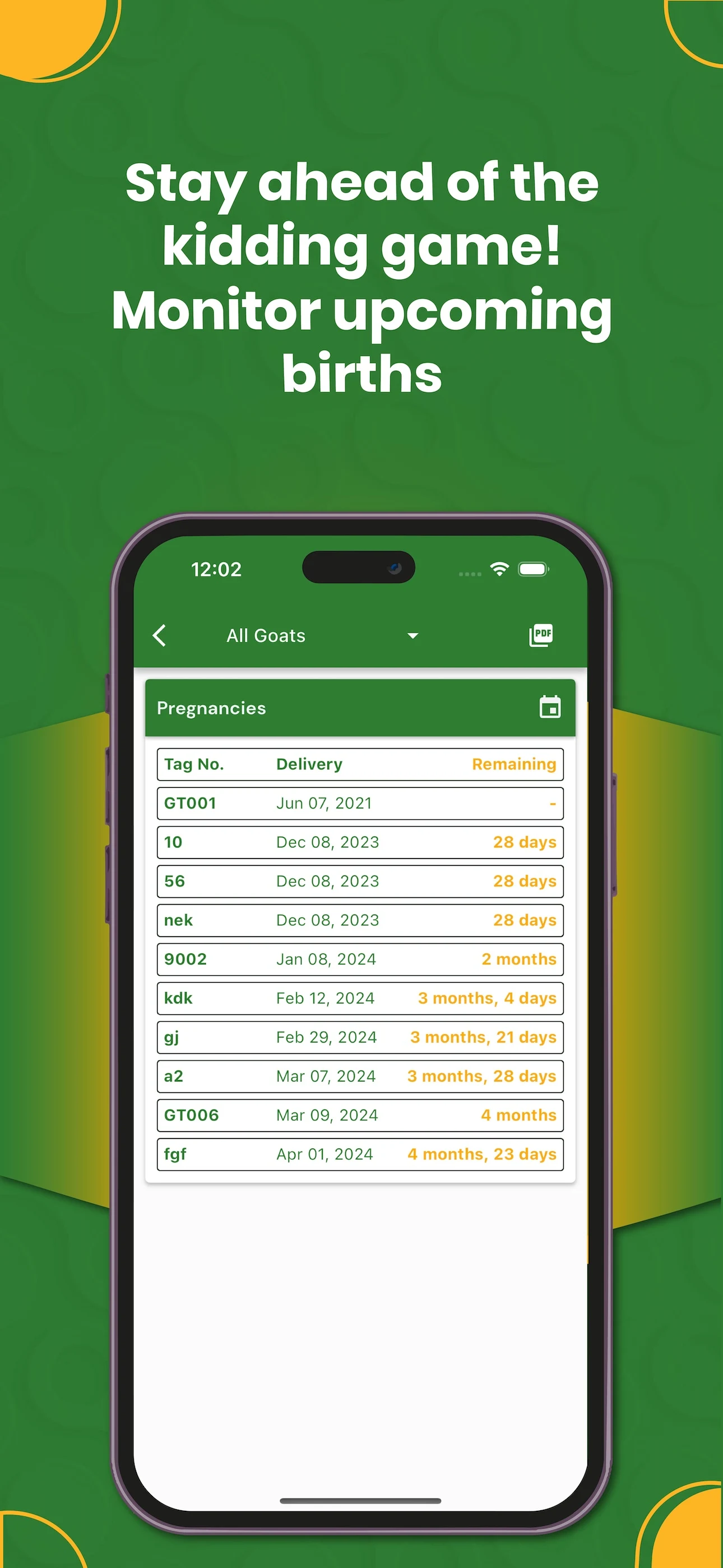My Goat Manager - Farming app screenshot